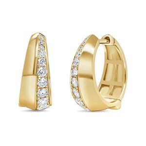 Sabrina Designs Metallic 14K 0.55 Ct. Tw. Diamond Huggie Earrings