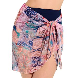 Gottex Pink Sarong Wrap Mesh Skirt Coverup