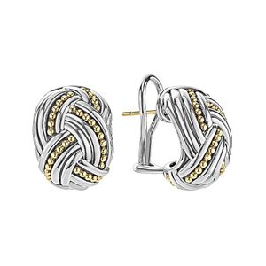 Lagos Metallic 18k Gold & Sterling Silver Torsade Huggie Hoop Earrings