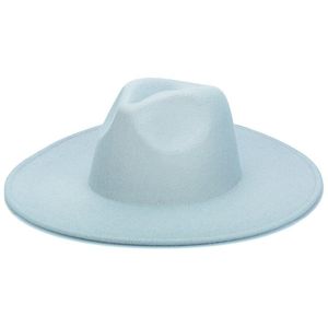San Diego Hat Blue Faux Felt Wide Brim Fedora