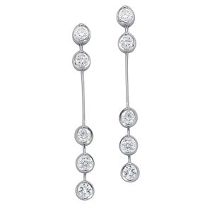 Diana M Metallic . Fine Jewelry 14k 0.90 Ct. Tw. Diamond Drop Earrings