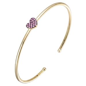 Rachel Glauber 14K Plated Cz Bangle Bracelet