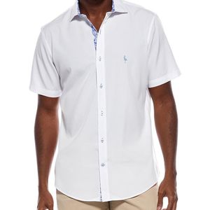Tailorbyrd White Solid Performance Shirt for men