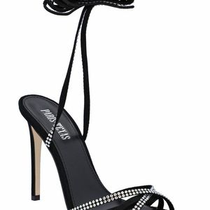 Paris Texas Black Holly Nicole Leather Sandal