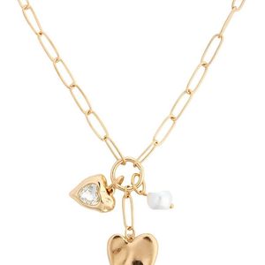 Saachi Metallic Heart Charm Necklace