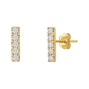 MaxColor Metallic 14K 0.30 Ct. Tw. Lab-Grown Created Sapphire Stud Earrings