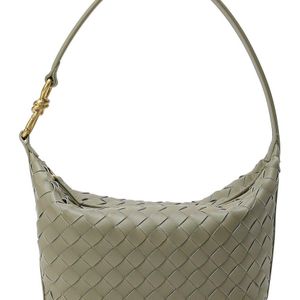 Tiffany & Fred Paris Grey Woven Leather Hobo Shoulder Bag