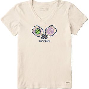 Life Is Good. Natural Crusher V-Neck T-Shirt