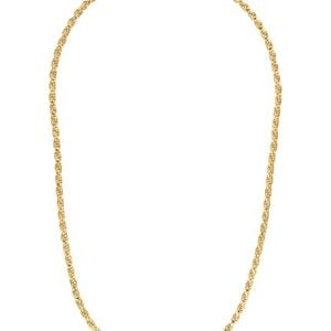 Italian Silver Metallic 14k Over Rope Chain Necklace for men