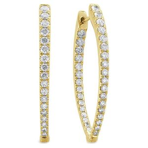 Sabrina Designs Metallic 14K 1.42 Ct. Tw. Diamond Inside Out Hoops