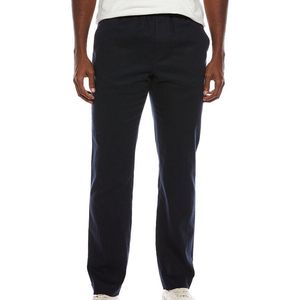 Vince Black Hemp Linen-Blend Drawstring Pant for men