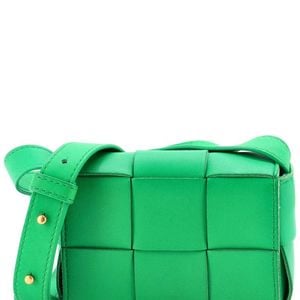 Bottega Veneta Green Maxi Intrecciato Leather Cassette Crossbody Candy (Authentic Pre-Loved)