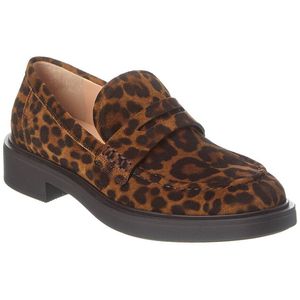 Gianvito Rossi Brown Harris Suede Loafer