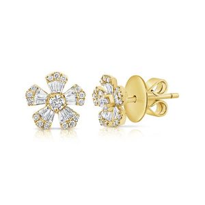 Sabrina Designs Metallic 14k 0.54 Ct. Tw. Diamond Flower Earrings