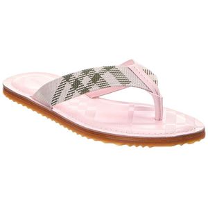Burberry Pink Pavilion Canvas & Leather Sandal