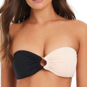 Red Carter Black Colorblock Bandeau Top