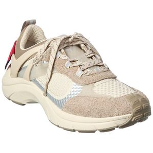 Boss White Go2 Suede-Trim Sneaker for men