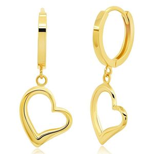 MaxColor Metallic 14K Hoop Earrings