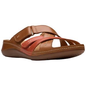 Clarks Brown Cecily Leather Slide