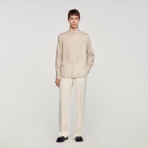 Sandro Natural Striped Loose-Fit Shirt for men