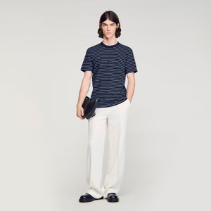 Sandro Blue Striped T-Shirt for men