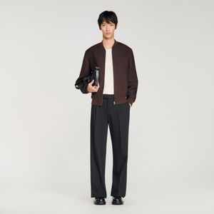 Sandro Black Zip-Up Jacket for men