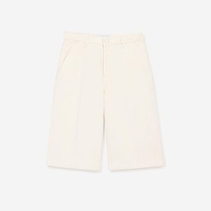 AMI White Wide-Leg Bermuda Shorts for men
