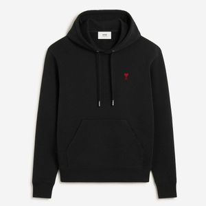 AMI Black Hoodie Logo for men