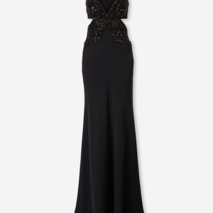 Costarellos Black Maxi Dress With Rhinestones