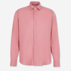 Santa Eulalia Pink Plain Cotton Shirt for men