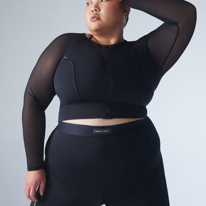 Savage X Blue Flow Zip-up Long-sleeve Top