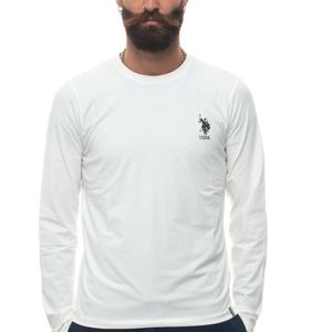 T-shirt manica lunga girocollo Bianco Cotone di U.S. POLO ASSN. da Uomo