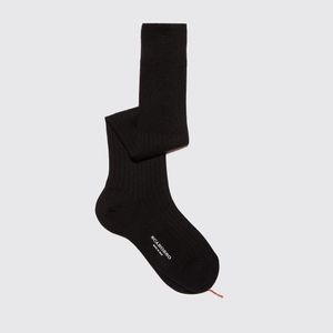 Scarosso Socken Italian Shoe Black Wool Knee Socks in Schwarz für Herren