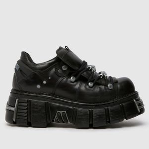 New Rock Black Classic Low Flats for men