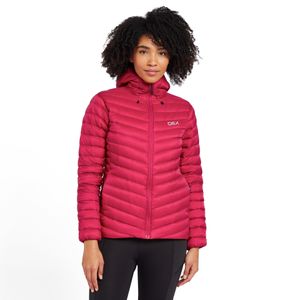 OEX Red Kintra Water Repellent & Insulated Down Jacket With Adjustable Hood