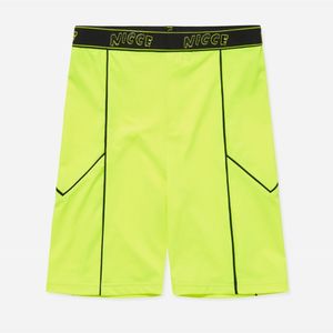 Nicce London Green Graphic Logo Neon Carbon Cycling Shorts 201 2 06 03 0180