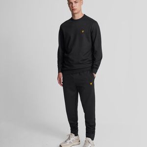 Lyle & Scott Black Sports Fly Fleece Trackies for men