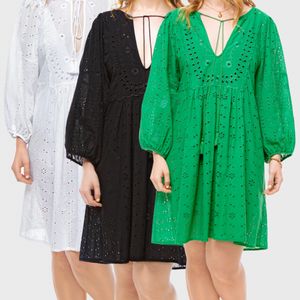 Elle Green Jane Embroidery Anglaise Beach Dress Multi Pack