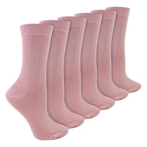 Sock Snob Pink Ladies 6 Pack Bamboo & Merino Wool Blend Socks
