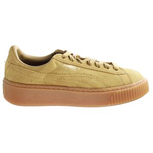 PUMA Brown Platform Fl Trainers Leather