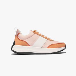 Fitflop Pink F-Mode Flow Trainers Peachy/Clay Mix