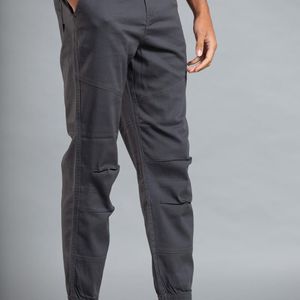 Tokyo Laundry Grey Belted Cotton Cargo Trousers for men