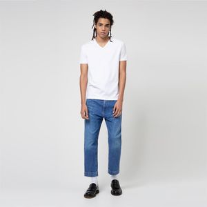 HUGO Blue Sleeve V Neck T-Shirt for men