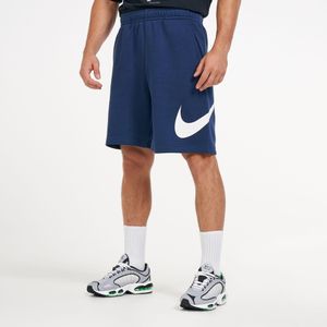 Nike Blue Graphic Tick Fleece Shorts for men