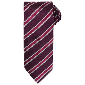 PREMIER Purple Stripe Waffle Tie /Aubergine) for men