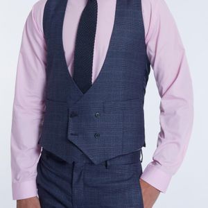 Limehaus Blue Airforce Berry Overcheck Waistcoat for men