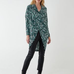 Blue Vanilla Blue Draped Dip Hem Top