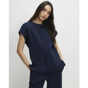 River Island Blue Premium Twill Short Sleeve Top