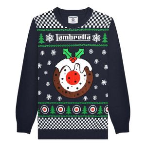 Lambretta Blue Aw25 Target Christmas Jumper Cotton for men
