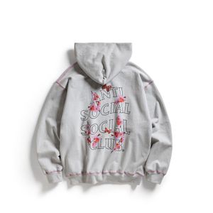 ANTI SOCIAL SOCIAL CLUB Grey Anti Social Club Assc Contrast Stitch Hoodie